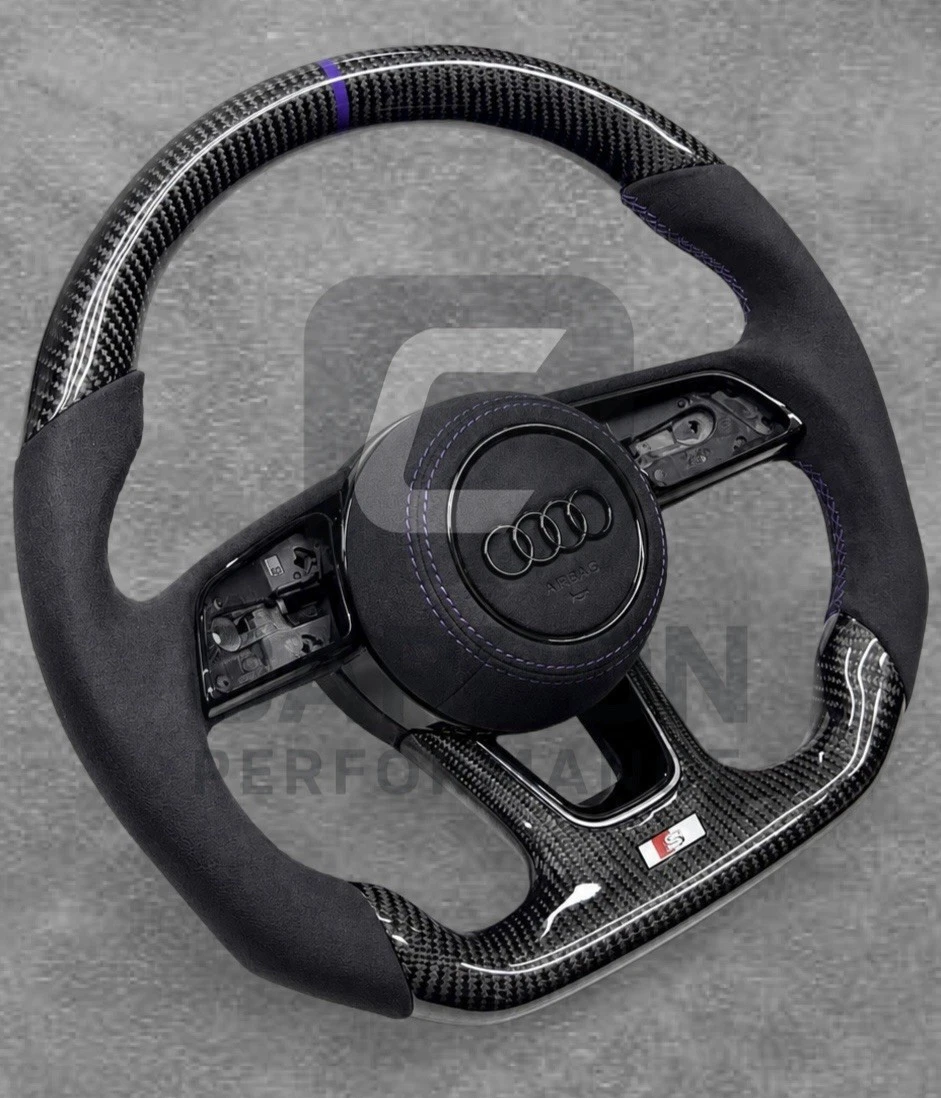 Audi Carbon fibre Alcantara Steering Wheel 8V 2016-2020 - Image 3