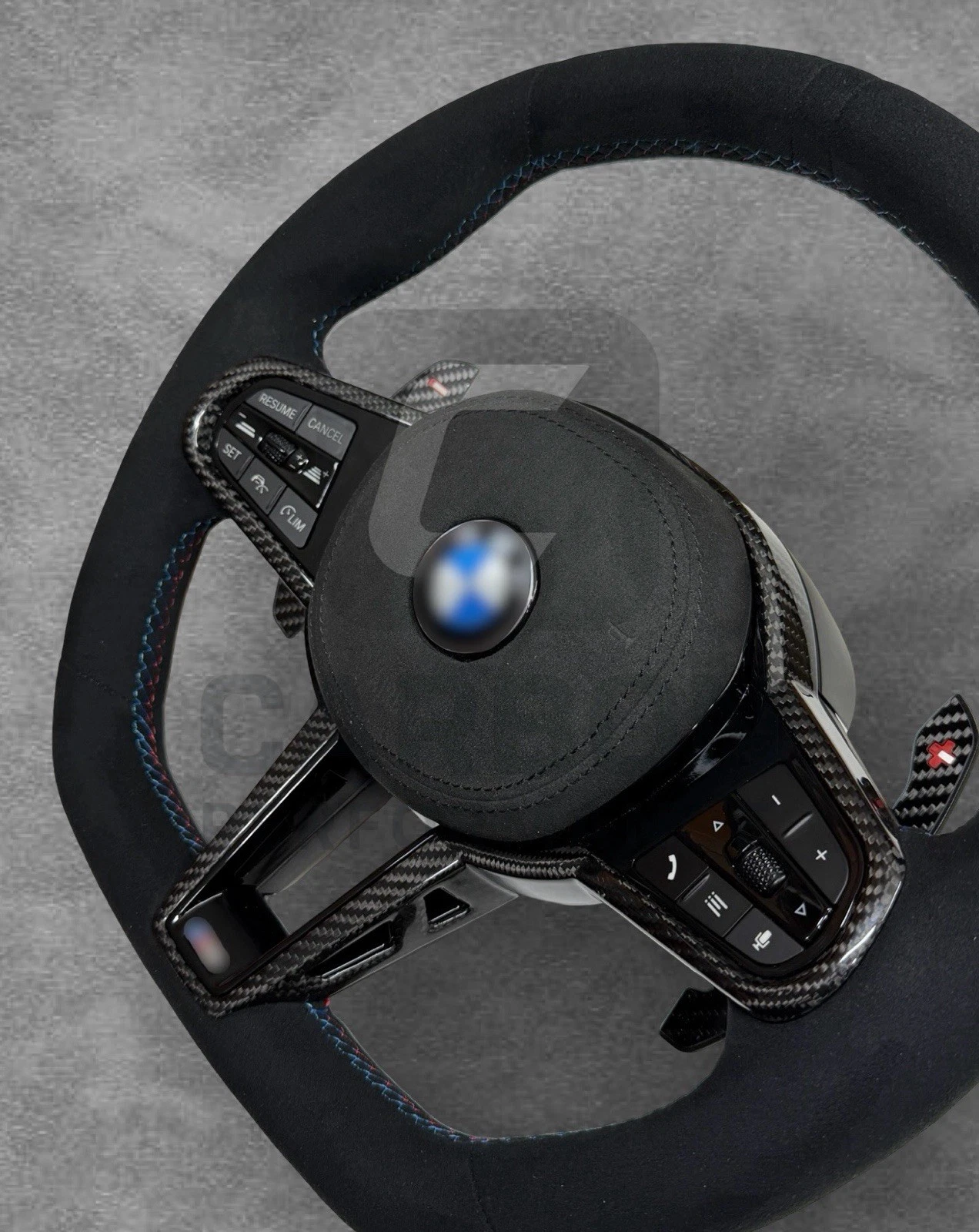 FOR BMW G SERIES STYLE ALCANTARA CARBON STEERING WHEEL - Image 6