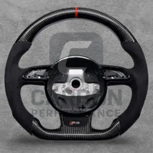 AUDI ALCANTARA CARBON FLAT BOTTOM STEERING WHEEL 2012-16