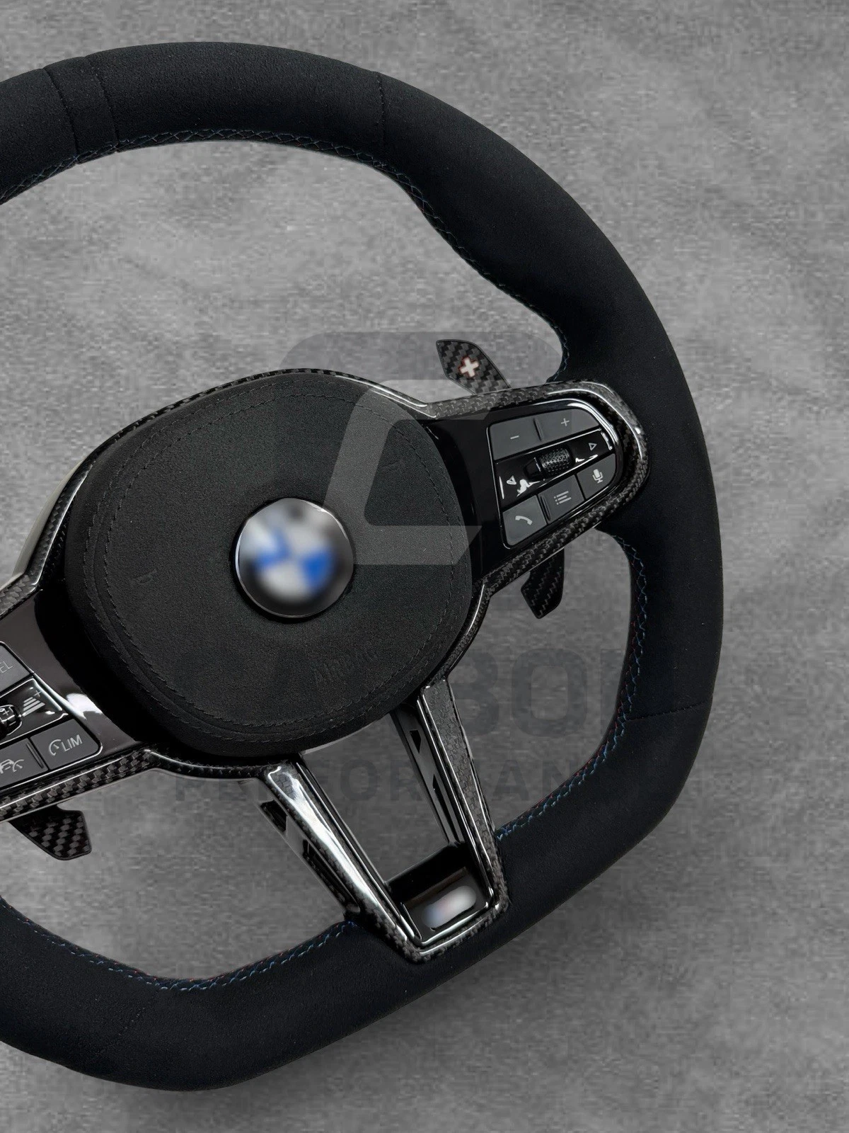 FOR BMW G SERIES STYLE ALCANTARA CARBON STEERING WHEEL - Image 5