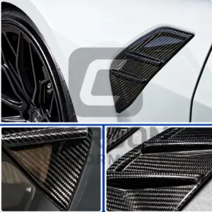 Real Carbon Fibre Side Vent Trims Fits BMW M4 Performance Style Pair