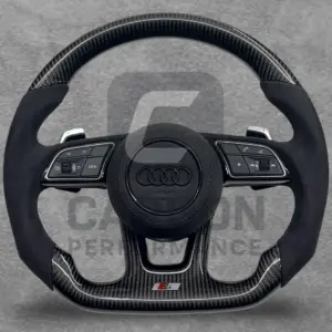 AUDI ALCANTARA CARBON FIBRE RETROFIT KIT STEERING WHEEL