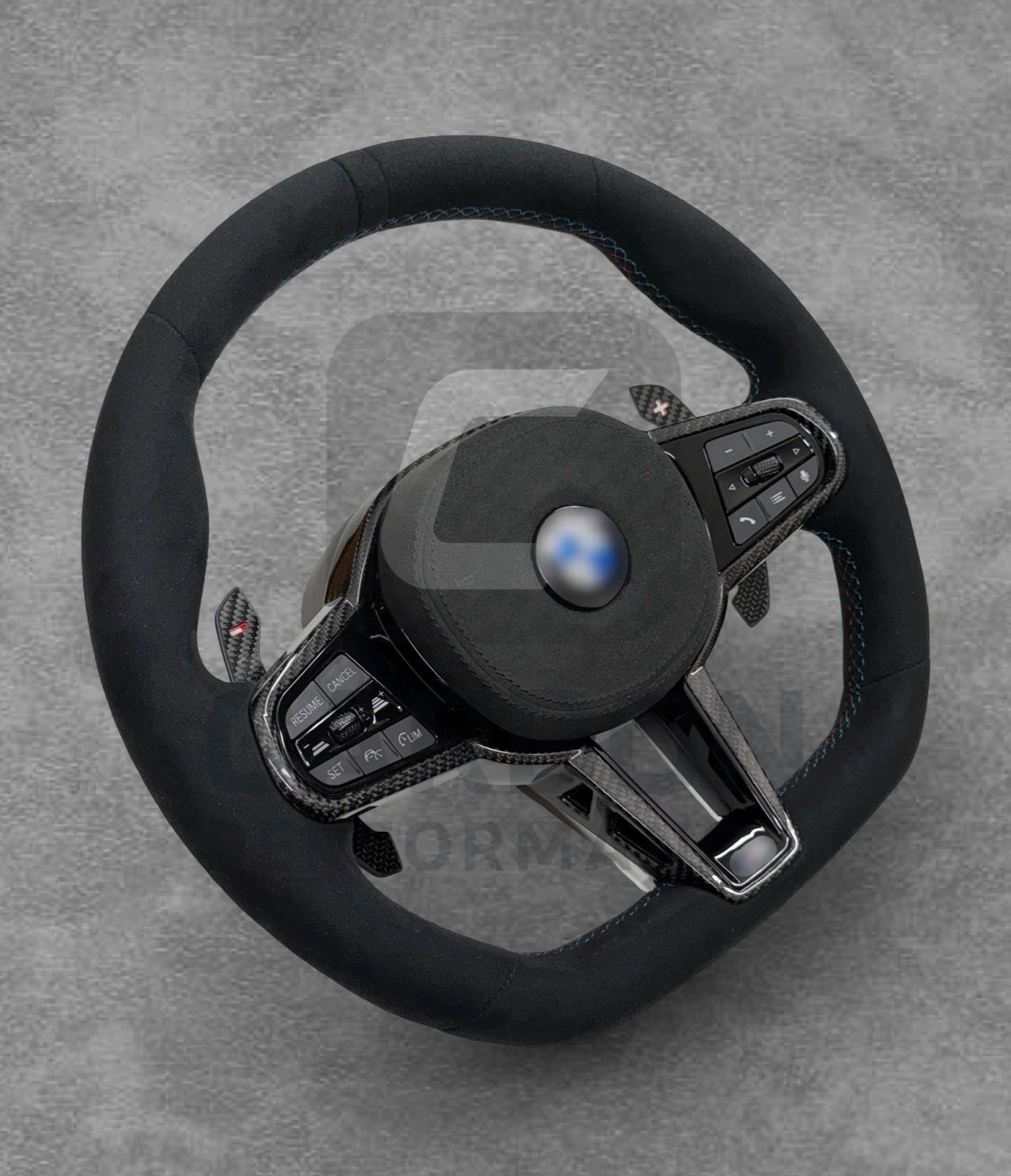 FOR BMW G SERIES STYLE ALCANTARA CARBON STEERING WHEEL - Image 4