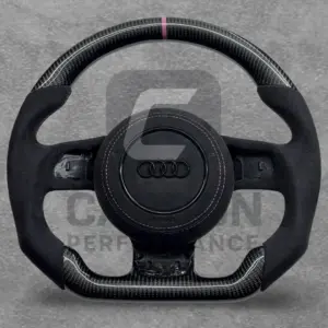 AUDI ALCANTARA CARBON FLAT BOTTOM STEERING WHEEL 2008-2013