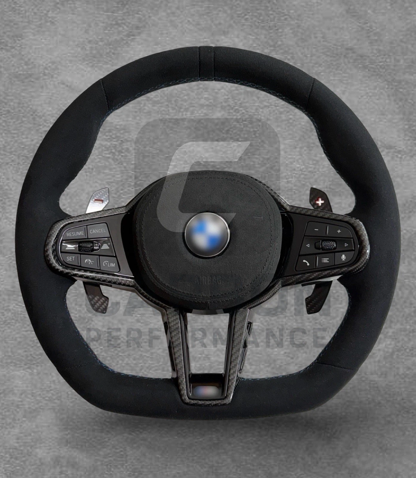 FOR BMW G SERIES STYLE ALCANTARA CARBON STEERING WHEEL - Image 3